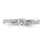 14K White Gold Lab Grown VS/SI+ G+ Diamond Two Promises Engagement Ring