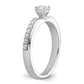 14K White Gold Lab Grown VS/SI+ G+ Diamond Two Promises Engagement Ring