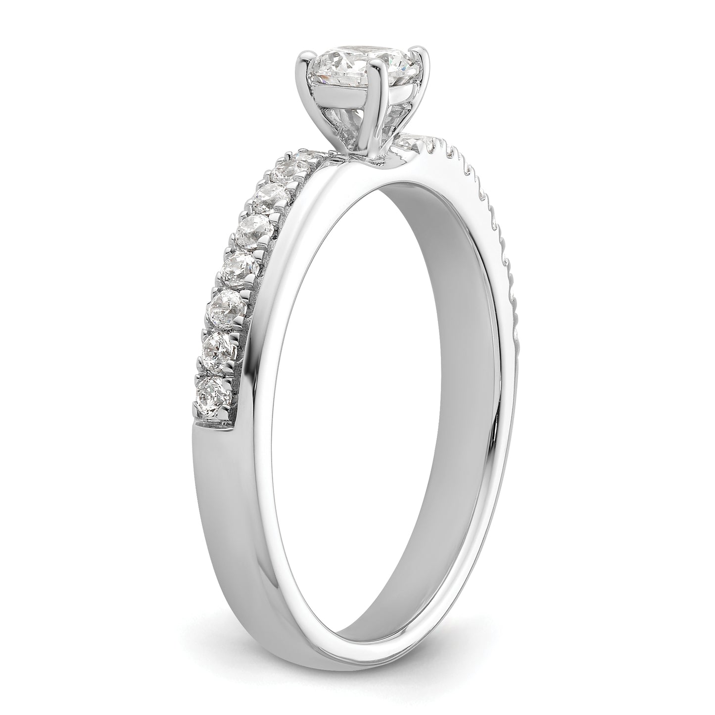 14K White Gold Lab Grown VS/SI+ G+ Diamond Two Promises Engagement Ring