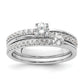 14K White Gold Lab Grown VS/SI+ G+ Diamond Two Promises Engagement Ring