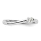 Two Promises 14k White Gold 1/10 Ct. Lab Grown Diamond VS/SI+ G+ Promise Band Ring