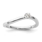 Two Promises 14k White Gold 1/10 Ct. Lab Grown Diamond VS/SI+ G+ Promise Band Ring