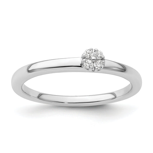 14K White Gold Lab Grown VS/SI+ G+ Diamond Two Promises Comp Promise/Band Ring Ring