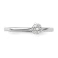 Two Promises 14k White Gold 1/15 Ct. Lab Grown Diamond VS/SI+ G+ Complete Promise Band