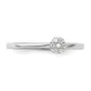 Two Promises 14k White Gold 1/15 Ct. Lab Grown Diamond VS/SI+ G+ Promise Band Ring