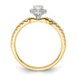 14k Two-tone Two Promises Two Tone 5/8 Ct. Lab Grown Diamond VS/SI+ G+ Complete Petite Halo Engagement Ring