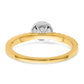 14k Two-tone Two Promises Two Tone 5/8 Ct. Lab Grown Diamond VS/SI+ G+ Complete Petite Halo Engagement Ring