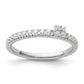 Two Promises 14k White Gold 1/4 Ct. Lab Grown Diamond VS/SI+ G+ Promise Band Ring