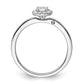 Two Promises 14k White Gold 3/8 Ct. Lab Grown Diamond VS/SI+ G+ Complete Petite Halo Engagement Ring