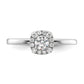 Two Promises 14k White Gold 3/8 Ct. Lab Grown Diamond VS/SI+ G+ Complete Petite Halo Engagement Ring