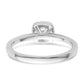 Two Promises 14k White Gold 3/8 Ct. Lab Grown Diamond VS/SI+ G+ Complete Petite Halo Engagement Ring