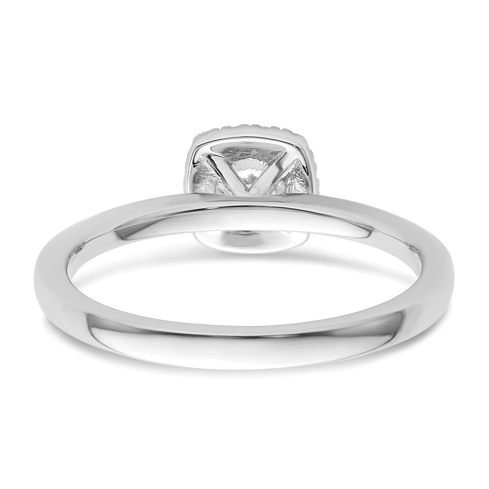 Two Promises 14k White Gold 3/8 Ct. Lab Grown Diamond VS/SI+ G+ Complete Petite Halo Engagement Ring