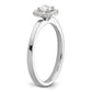 Two Promises 14k White Gold 3/8 Ct. Lab Grown Diamond VS/SI+ G+ Complete Petite Halo Engagement Ring