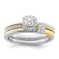 14K Two-Tone Lab Grown VS/SI+ G+ Diamond Two Promises Halo Engagement Ring