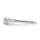 Two Promises 14k White Gold 1/4 Ct. Lab Grown Diamond VS/SI+ G+ Promise Band Ring