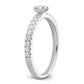 Two Promises 14k White Gold 1/4 Ct. Lab Grown Diamond VS/SI+ G+ Promise Band Ring