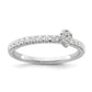 Two Promises 14k White Gold 1/4 Ct. Lab Grown Diamond VS/SI+ G+ Complete Promise Band