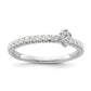 Two Promises 14k White Gold 1/4 Ct. Lab Grown Diamond VS/SI+ G+ Promise Band Ring