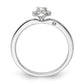 Two Promises 14k White Gold 1/3 Ct. Lab Grown Diamond VS/SI+ G+ Complete Petite Halo Engagement Ring