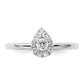 Two Promises 14k White Gold 1/3 Ct. Lab Grown Diamond VS/SI+ G+ Complete Petite Halo Engagement Ring