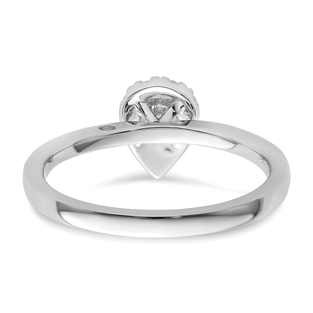 Two Promises 14k White Gold 1/3 Ct. Lab Grown Diamond VS/SI+ G+ Complete Petite Halo Engagement Ring