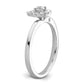 Two Promises 14k White Gold 1/3 Ct. Lab Grown Diamond VS/SI+ G+ Complete Petite Halo Engagement Ring