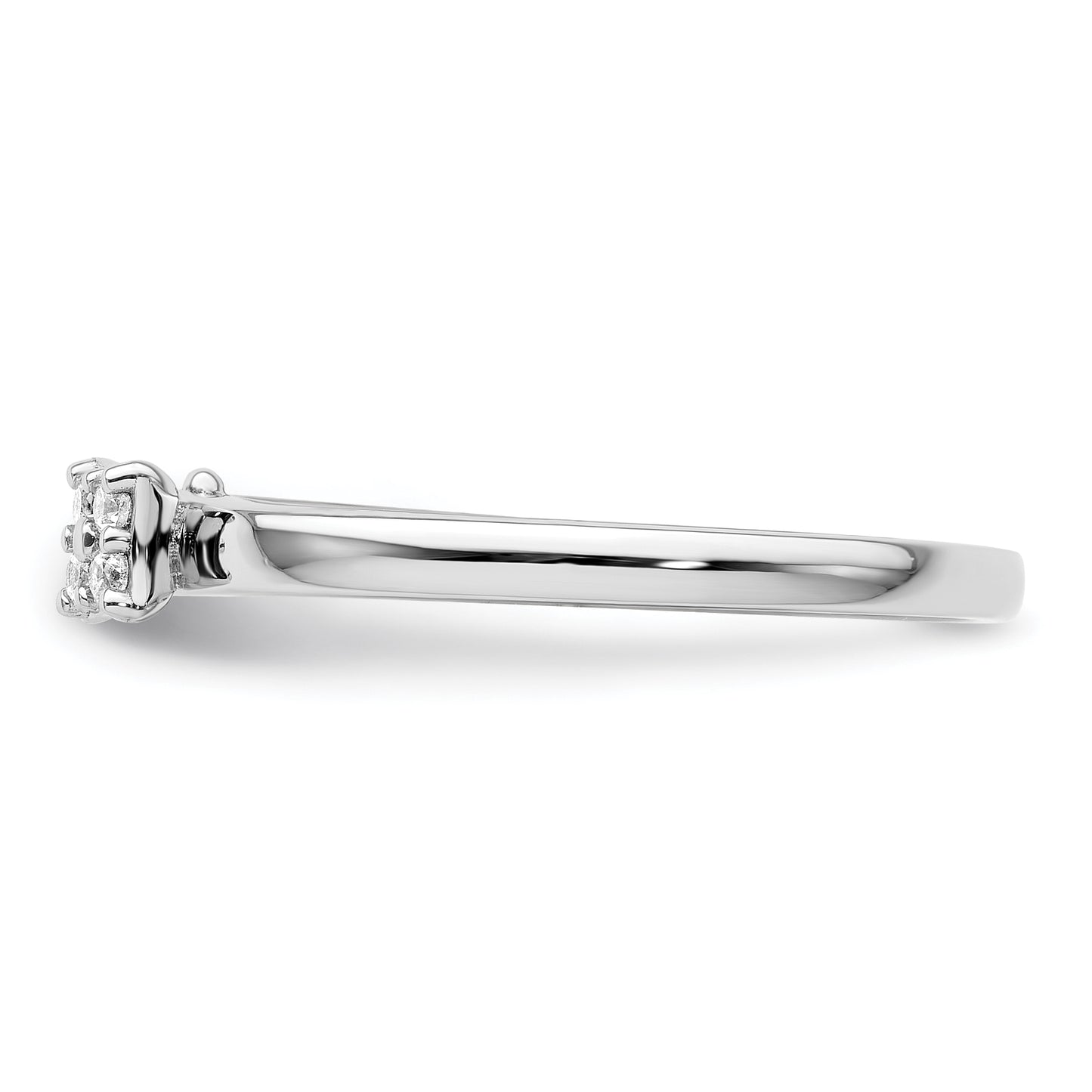 Two Promises 14k White Gold 1/20 Ct. Lab Grown Diamond VS/SI+ G+ Promise Band Ring