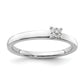 Two Promises 14k White Gold 1/20 Ct. Lab Grown Diamond VS/SI+ G+ Promise Band Ring