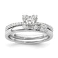 Two Promises 14k White Gold 3/8 Ct. Lab Grown Diamond VS/SI+ G+ Halo Engagement Ring