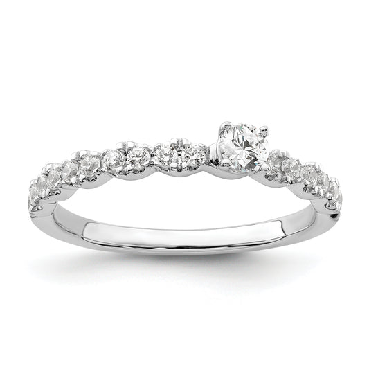 Two Promises 14k White Gold 3/8 Ct. Lab Grown Diamond VS/SI+ G+ Promise Band Ring