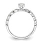 Two Promises 14k White Gold 5/8 Ct. Lab Grown Diamond VS/SI+ G+ Complete Petite Engagement Ring