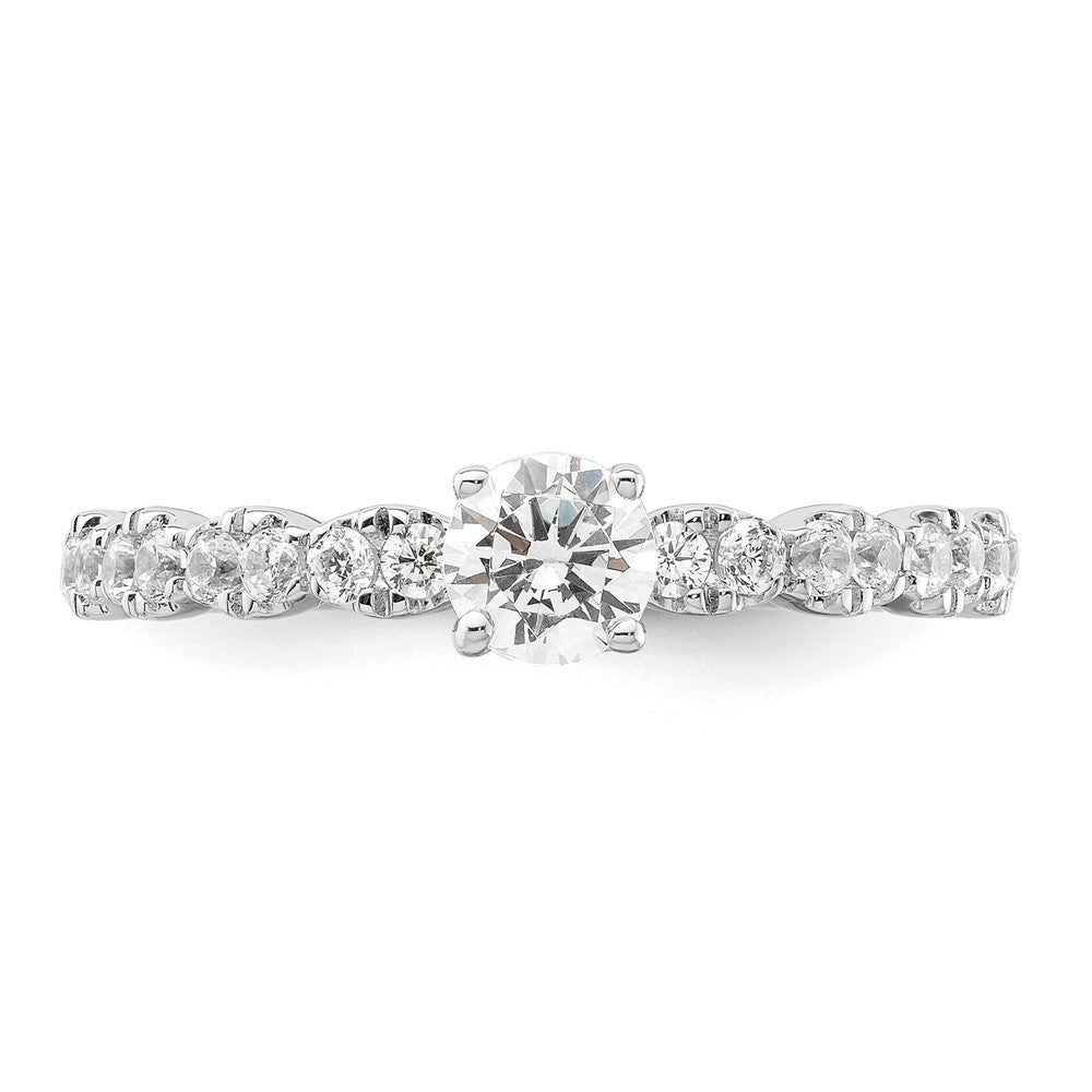 Two Promises 14k White Gold 5/8 Ct. Lab Grown Diamond VS/SI+ G+ Complete Petite Engagement Ring