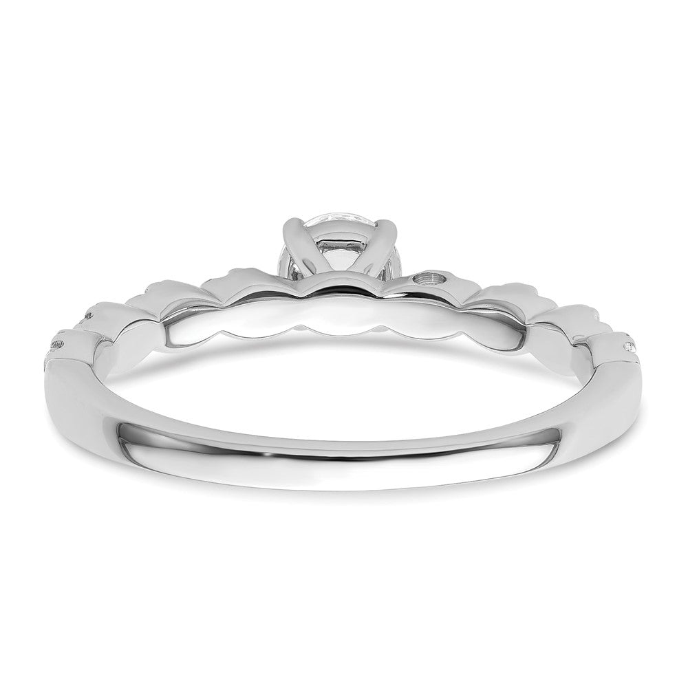 Two Promises 14k White Gold 5/8 Ct. Lab Grown Diamond VS/SI+ G+ Complete Petite Engagement Ring