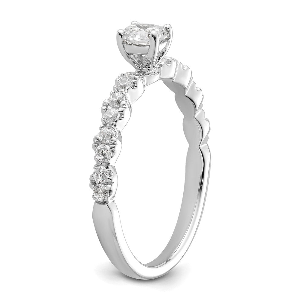 Two Promises 14k White Gold 5/8 Ct. Lab Grown Diamond VS/SI+ G+ Complete Petite Engagement Ring