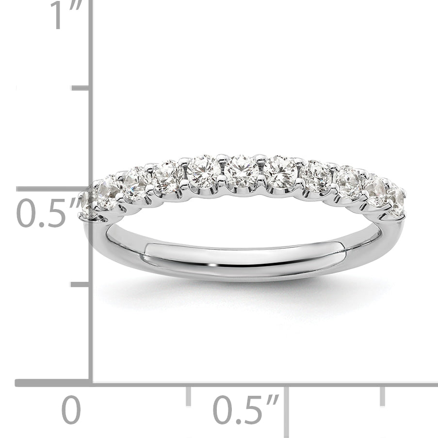 14k White Gold 1/2 Ct. Lab Grown Diamond VS/SI+ G+ Wedding Band Ring