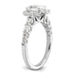 14k White Gold 7/8 Ct. Lab Grown Diamond VS/SI+ G+ 1 Ct. Center Oval Engagement Ring