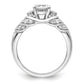 14k White Gold 1/3 Ct. Lab Grown Diamond VS/SI+ G+ 1 Ct. Center Round Shared Prong Engagement Ring