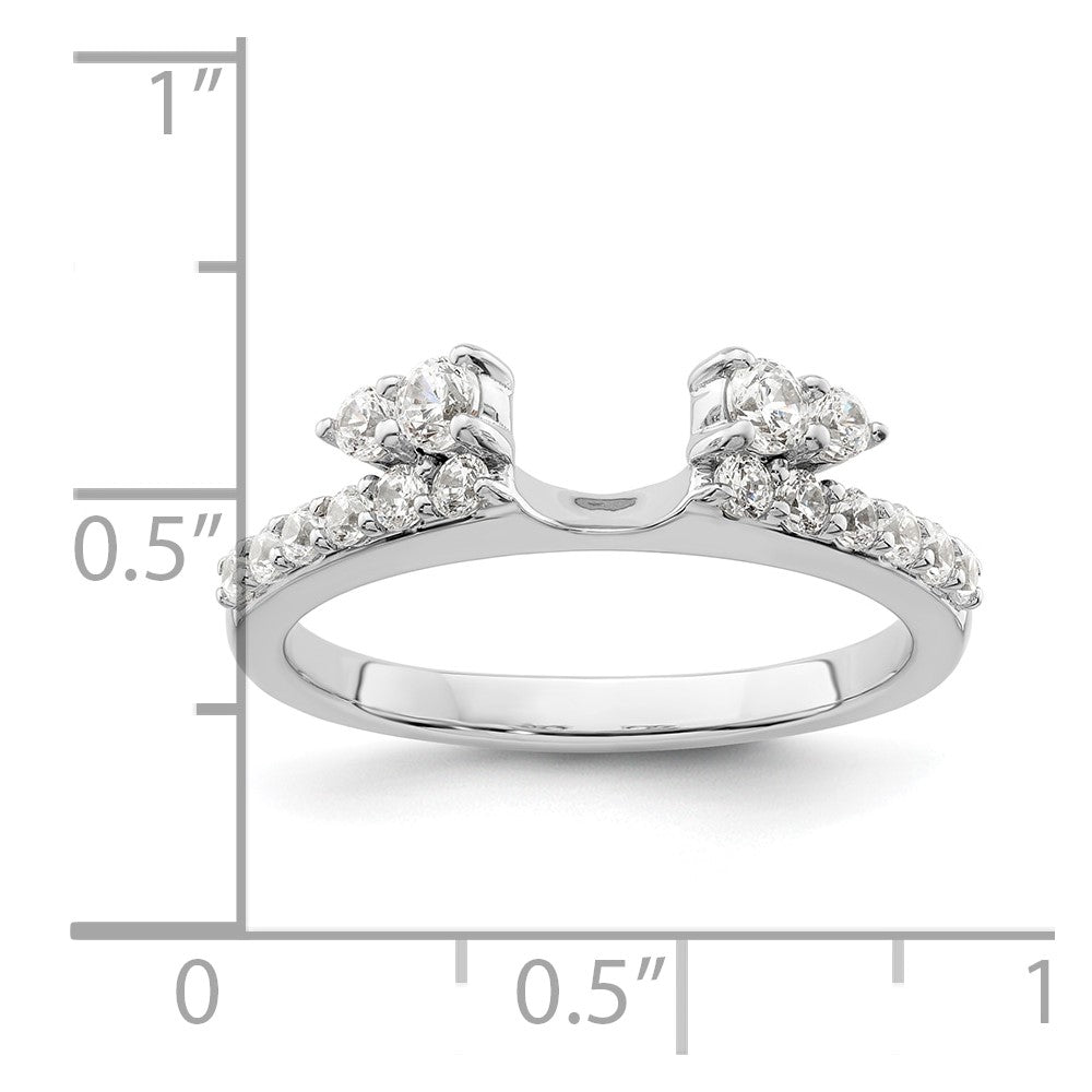 14k White Gold 1/2 Ct. Lab Grown Diamond VS/SI+ G+ Complete Ring Wrap