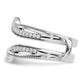 14k White Gold 1/3 Ct. Lab Grown Diamond VS/SI+ G+ Twisted Ring Guard