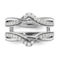 14k White Gold 1/3 Ct. Lab Grown Diamond VS/SI+ G+ Complete Twisted Ring Guard