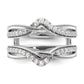 14k White Gold 1/3 Ct. Lab Grown Diamond VS/SI+ G+ Twisted Ring Guard