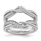 14k White Gold 1/3 Ct. Lab Grown Diamond VS/SI+ G+ Complete Twisted Ring Guard