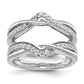 14k White Gold 1/3 Ct. Lab Grown Diamond VS/SI+ G+ Twisted Ring Guard