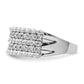 14k White Gold 1 1/2 Ct. Lab Grown Diamond VS/SI+ G+ Fashion Band Ring