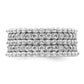 14k White Gold 1 1/2 Ct. Lab Grown Diamond VS/SI+ G+ Fashion Band Ring