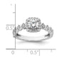 14k White Gold 3/4 Ct. Lab Grown Diamond VS/SI+ G+ Round Complete Halo Engagement Ring