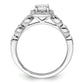 14k White Gold 7/8 Ct. Lab Grown Diamond VS/SI+ G+ Round Halo Engagement Ring