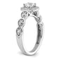 14k White Gold 7/8 Ct. Lab Grown Diamond VS/SI+ G+ Round Halo Engagement Ring