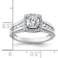 14k White Gold 1 Ct. Lab Grown Diamond VS/SI+ G+ Round Halo Engagement Ring