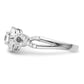 14k White Gold 5/8 Ct. Lab Grown Diamond VS/SI+ G+ Round Fancy Halo Engagement Ring